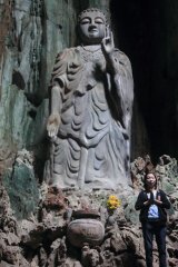 10-Giant Buddha statue in a cave